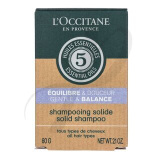 LOccitane 5 Ess. Oils Gen. & Bal. Solid Shampoo - All Hair Types 60g