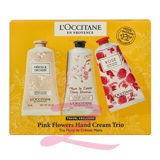 LOccitane Pink Flowers Hand Cream Trio Set 225ml