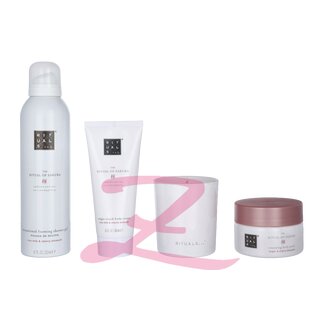 Sakura Set - Body Cream 100ml + Body Scrub 125g + Foaming Shower Gel 200ml + Candle 140g 565ml