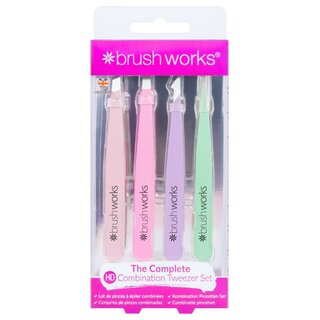 Brushworks - HD Kombination Tweezer Set - Pastels
