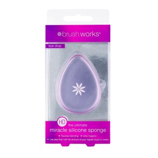Brushworks - HD Silicone Miracle Sponge Tear Drop - Purple