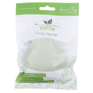 Brushworks - Konjac Sponge - Green Clay