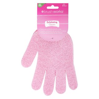 Brushworks - Exfoliating Gloves - Pink