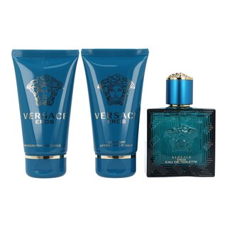 Eros Geschenkset- EdT 50ml + Duschgel 50ml + Aftershave Balm 50ml