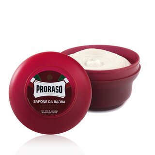 Red - Shaving Soap - Sandelwood Oil & Shea Butter 150ml