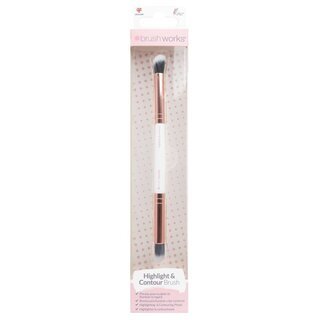 Brushworks - Highlight & Contour Brush - Pink & Gold