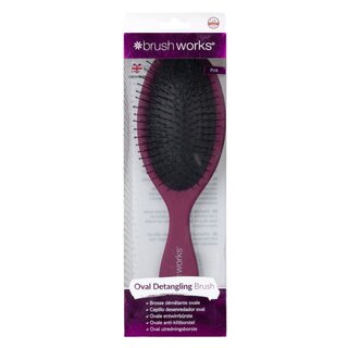 Brushworks - Oval Detangling Hair Brush - Pink