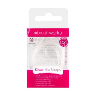 Brushworks - Clear Bra Straps - 2 Pairs