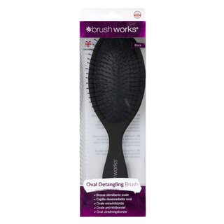 Brushworks - Oval Detangling Hair Brush - Black